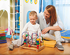 Mom and child playing